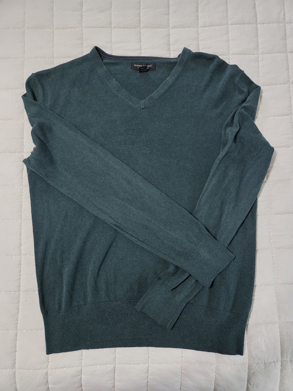 Banana Republic Men’s V-Neck Sweater - Teal Green